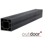 Столб ДПК Outdoor 120*120*3000 мм. STORM BLACK черный