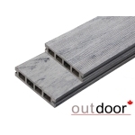 Террасная доска ДПК Outdoor 3D 120*25*4000 мм. STORM GREY серая