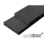 Террасная доска ДПК Outdoor 3D 140*25*3000 мм. полнотелая STORM/OCEAN BLACK черная