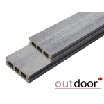 Террасная доска ДПК Outdoor 3D 90*25*4000 мм. STORM GREY серая